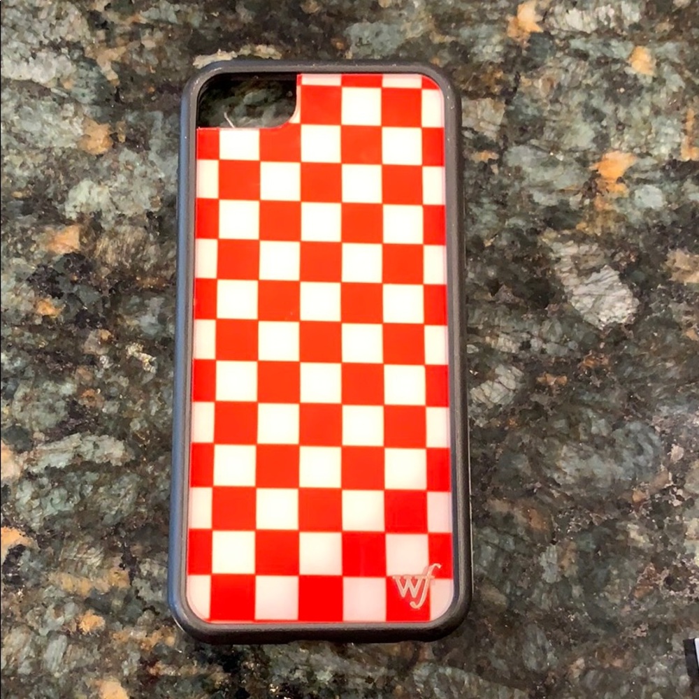 Wildflower Red Checkered iPhone 7 Case